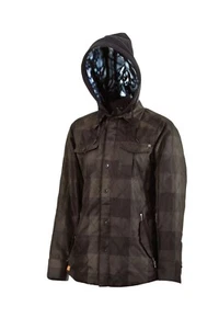 L1TA Dresden Snowboard Jacket, Womens Extra Small XS, Dark Ivy Spray Dye Gray - Picture 1 of 1