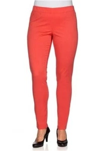 Sheego Ladies Stretch Trousers Chino Treggings Stretch Coral Red Size 92 318856 - Picture 1 of 1