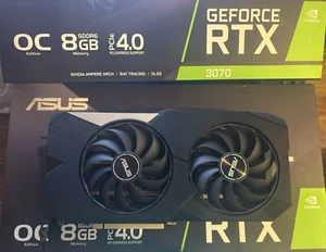 ASUS Dual GeForce RTX 3070 OC 8GB GDDR6 Graphics Card DUAL-RTX3070-8G Excellent - Afbeelding 1 van 6