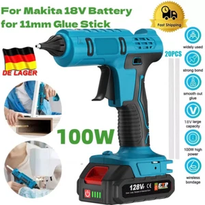 Akku Heißklebepistole Kabellos Klebepistole Mit 20x Klebestifte Für Makita 21V - Bild 1 von 18