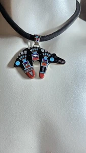 Indianer Micro Mosaik Fetisch Bär Anhänger M R - Bild 1 von 15