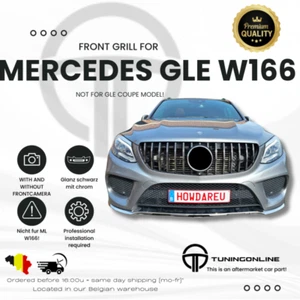 Calandre pour Mercedes GLE W166 Panamericana look chromée - Afbeelding 1 van 7