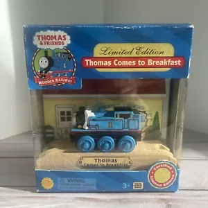 THOMAS & FRIENDS WOODEN RAILWAY ~ LTD ED. THOMAS COMES TO BREAKFAST ~ 2003 RARE - Picture 1 of 6