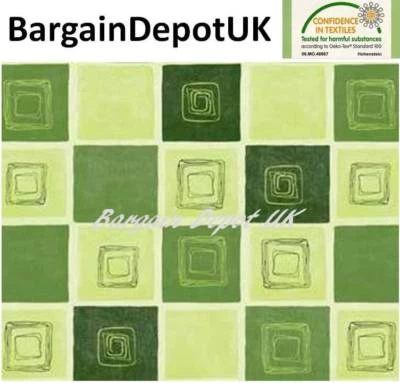 BARGAIN DEPOT UK Modern Squares PVC Wipe Clean Vinyl Tablecloth ALL SIZES - Code: C62-2