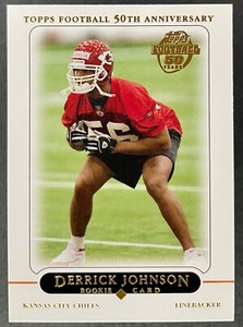 Derrick Johnson 2005 Topps 50th Anniversary Rookie RC Kansas City Chiefs