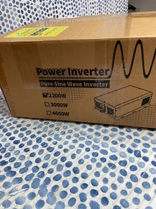2024 New Upgraded 2200 Watts Pure Sine Wave Inverter, 12V DC to 110V AC With LCD - Picture 1 of 2
