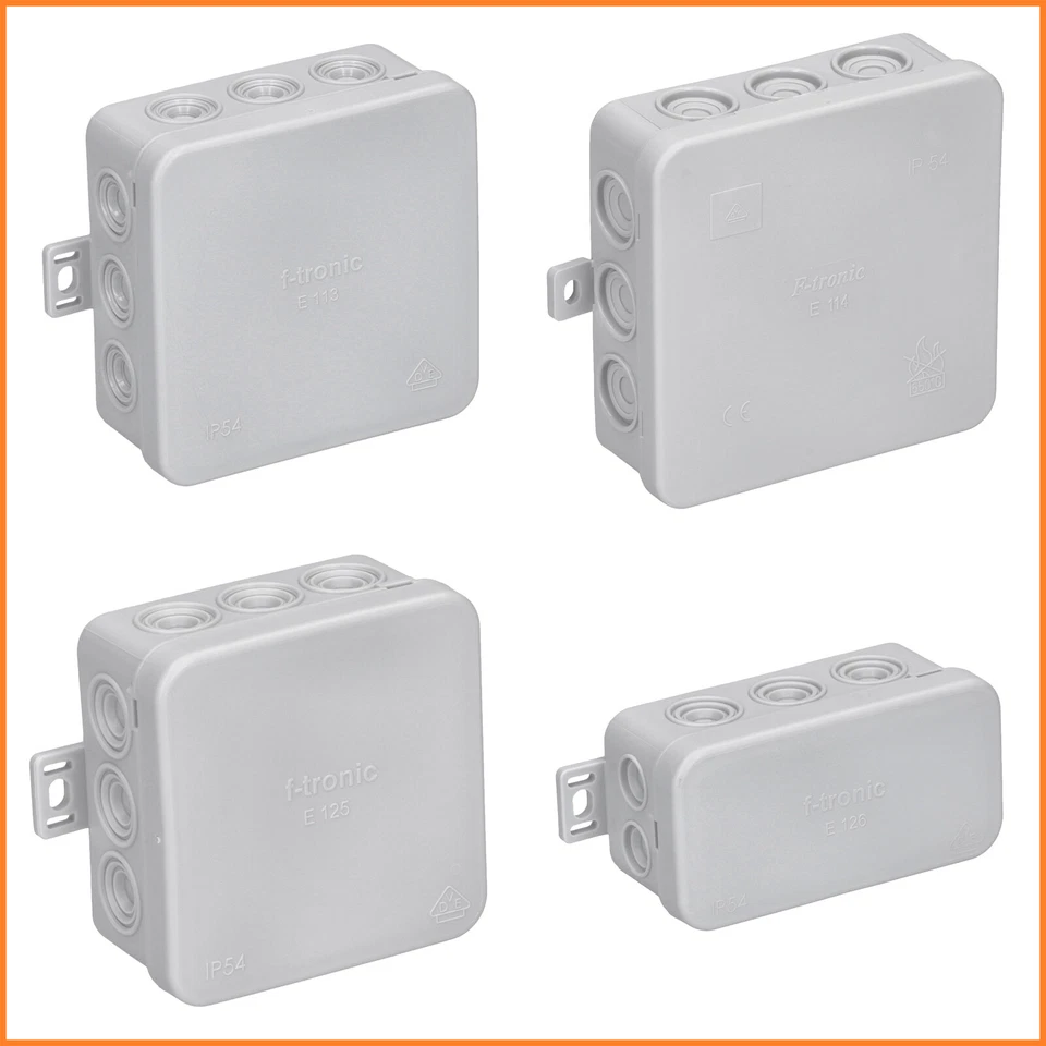 10 Stück F-Tronic Abzweigdose Feutchtraum IP54 Abzweigkasten Verteilerdose Wahl