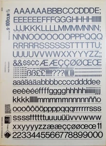 Vintage Signager Transfer Type by Susico Helvetica Light 48 pt new old inventar - Bild 1 von 3