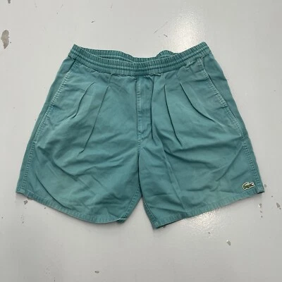 Vintage 80s Lacoste Shorts Mens Teal Blue Alligator Tennis Preppy Size 28 - Image 1 of 4