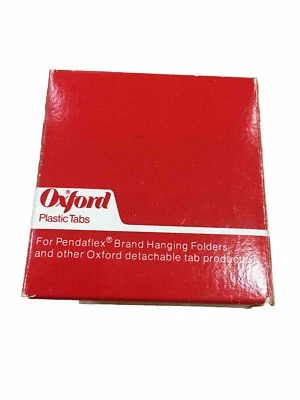 Carpeta de archivos vintage de 24 pestañas de plástico Oxford de 2" de ancho para carpetas colgantes Pendaflex Foto 1 de 4