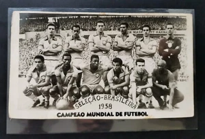 O Rei Pelé Brasil World Cup Winners 1958 Sweden, Garrincha, Vavá, Pele Brazil - Picture 1 of 14