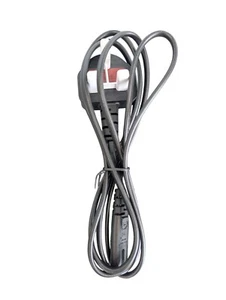 Figura 8 Cavo Alimentazione Spina UK Nero a C7 Piombo per TV LED Samsung/LG Laptop 1,8m - Foto 1 di 3