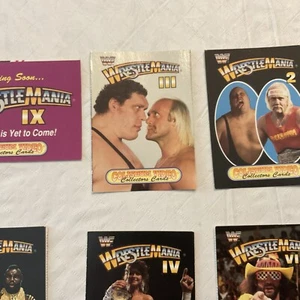 WWF Coliseum Video Wrestlemania Cards Complete Set 1-9 Hogan RARE Vintage 1993 - Picture 1 of 6