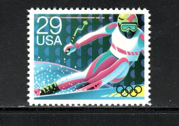 2614 * ESQUÍ ~ OLIMPIADAS DE INVIERNO * Sello postal de Estados Unidos MNH Foto 1 de 1