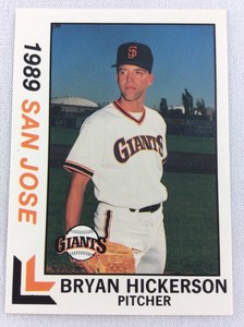 1989 San Jose Giants-California League-BEST Baseball Card-Bryan Hickerson