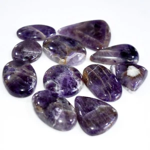 11 Pcs 589 Cts Natural Amethyst Loose Cabochon Gemstone Lot 40X35 22X20mm #3065 - Picture 1 of 6