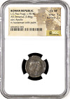 Republika Rzymska L. Calpurnius Piso Frugi 90 p.n.e. denar NGC Ch VF Rzym