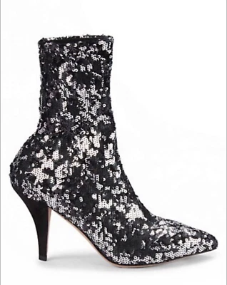 NIB Valentino Garavani - Booties Sequin Liquid Metal Glow Runway/Rare US 9/EU 39 - Image 1 of 3