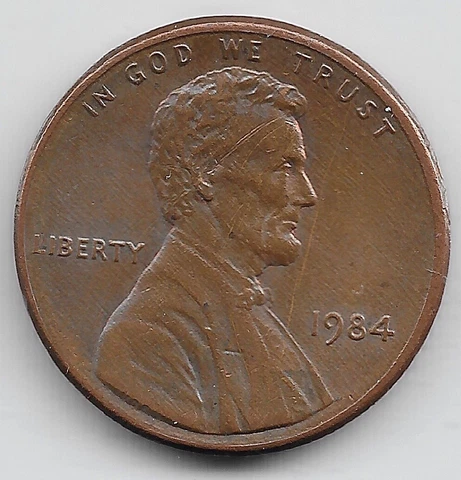 1984 Lincoln Memorial Penny Error DDO Doubled Die Obverse FS-101 Double Ear Cover