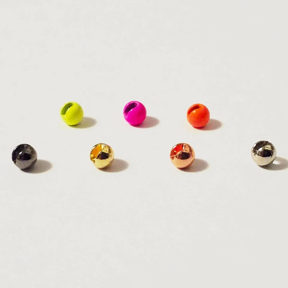 Cuentas de tungsteno ranuradas premium para atar moscas (paquete de 25) - 7 colores, 5 tamaños Foto 1 de 1