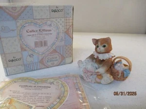 Enesco Calico Kittens    1994  129437     "Hats Off to a Perfect Friendship" - Picture 1 of 2