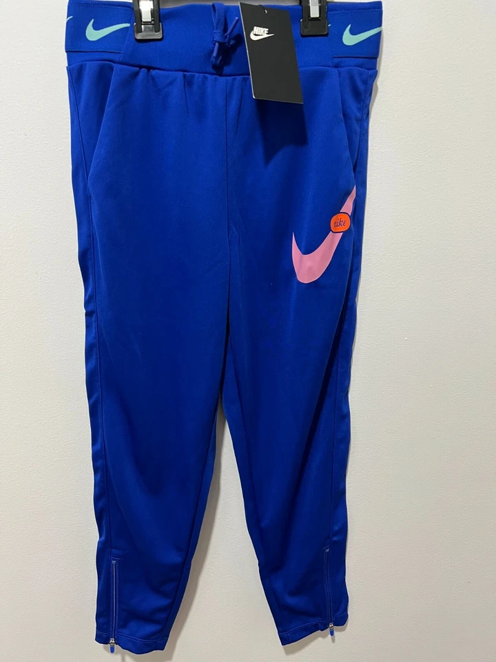 Nike Girls Sweatpants Sport Casual Size Medium Hyper Blue