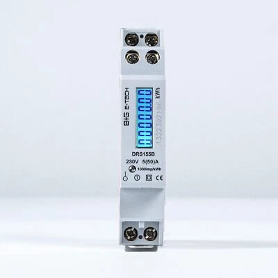 LCD Contatore di corrente alternata contatore di corrente calibrato per guida DIN AC 230V 5(32)A - Immagine 1 di 4