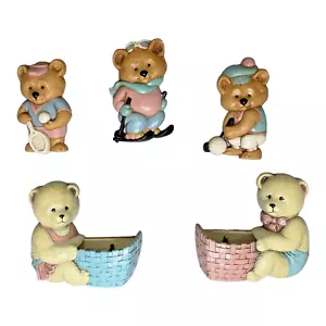 Lote De 5 Placas De Pared De Oso De Peluche Burwood 1993 De Colección Decoración De Guardería Niño Y Niña - Imagen 1 de 20