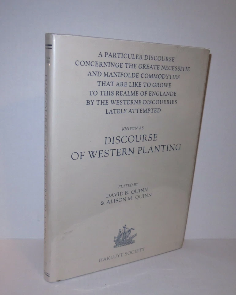 A Discourse of Western Planting Hakluyt Society 1993 HB/DJ - Imagem 1 de 1