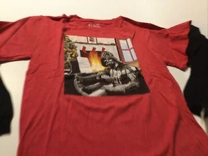 Star Wars DARTH VADER Weihnachten Urlaub rot Langarm T-Shirt Jungen NEU Große L - Bild 1 von 4