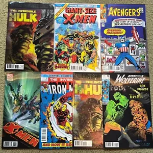7 Hulk, Avengers, #1 Giant Size X-Men, Wolverine, Iron Man Lenticular Cover Lot - Picture 1 of 4