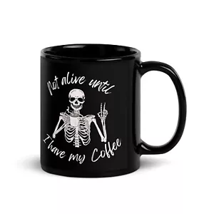 Kaffeeliebhaber Kaffeetasse Kaffeesüchtiger nicht lebendig, bis ich meine Kaffeetasse 20 Unzen habe - Bild 1 von 7