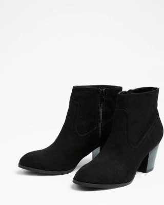 Botines de terciopelo medianoche con cremallera abierta Botines Tacones Negros NUEVOS EN CAJA talla 6M Foto 1 de 2