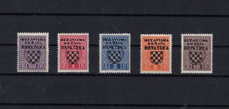 Croacia 1941 - Juego completo de portes MNH Foto 1 de 1