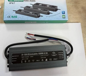 Alimentatore Trasformatore Ip67 100W DC12V 8.3A Dimmerabile Impermeabile Adattatore LED - Foto 1 di 9