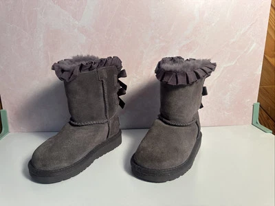 Ugg Bailey Bow II Boot Size 9 Grey Toddler - Image 1 of 4