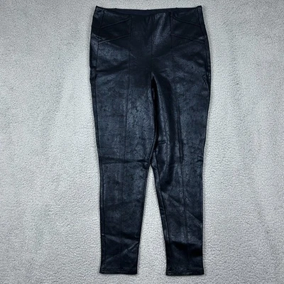 Liverpool Los Angeles Womens Ankle Leggings 12/31 Black Leather Classic Comfort - Image 1 of 4