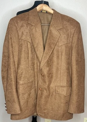 Chaqueta Blazer De Colección Pioneer Wear Para Hombre Talla 42 Marrón Rodeo Western Rockabilly Foto 1 de 4