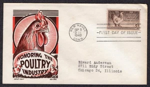 1948 US Poultry Industry 100th (Scott 968) - Boll Cachet Craft FDC TD756 - Picture 1 of 1