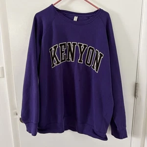 Kenyon College~Crewneck~Purple~Sweatshirt~Size L~Large~Gambier Ohio - Picture 1 of 9