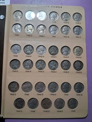1938-2025 JEFFERSON NICKEL COLLECTION COMPLETE WITH PROOFS. VG-PR BEST ON EBAY. - Image 1 of 4