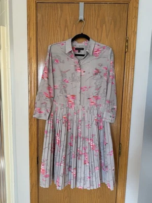 Vestido camisa plissada feminino Banana Republic, tamanho 8 - Imagem 1 de 4