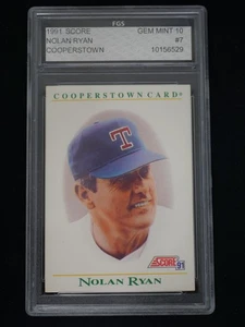 1991 Score #B7 Nolan Ryan Cooperstown FGS 10 - Picture 1 of 2