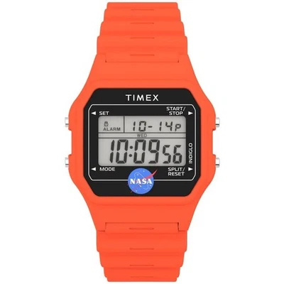 Timex NASA Artemis TW2Y13300 Digital 36mm Resina Correa Reloj Naranja NUEVO - Imagen 1 de 4