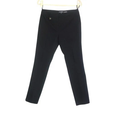 Pantalón de vestir de tiro medio KARL LAGERFELD talla 2 negro clásico negocios atemporal Foto 1 de 4