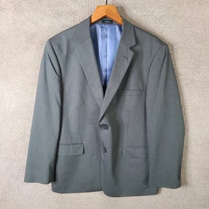 J Ferrar Jacket Mens 42S Gray Modern Fit Blazer Gray Striped 2 Button Suit Coat - Picture 1 of 12