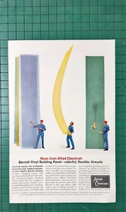 Allied Chemical Print Ad ~ Barrett Vinyl Bldg. Tafeln ~ Vintage 1962 National Geographic - Bild 1 von 1