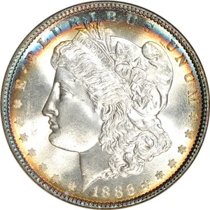 1886 $1 Morgan Dollar NGC MS66 OFH (CAC) - Picture 1 of 4