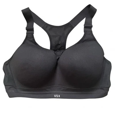 Victoria’s Secret VSX Sport Bra Size 38D 38 D Max Support Solid Black - Image 1 of 3