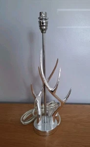 Laura Ashley Mulroy Antler Table Lamp in Silver (New & Unused) RRP £85. - Picture 1 of 5